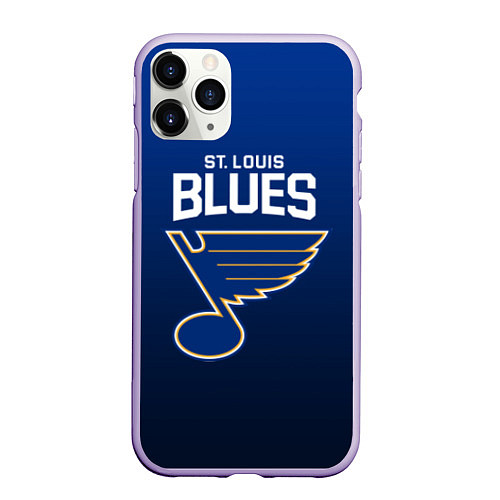 Чехол iPhone 11 Pro матовый St Louis Blues / 3D-Светло-сиреневый – фото 1