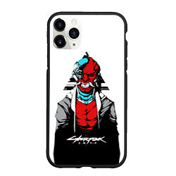 Чехол iPhone 11 Pro матовый Cyberpubk 2077