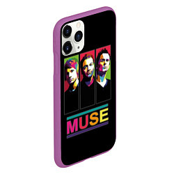 Чехол iPhone 11 Pro матовый Muse pop-art, цвет: 3D-фиолетовый — фото 2