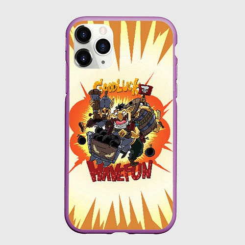 Чехол iPhone 11 Pro матовый Techies габен - Have Fun! / 3D-Фиолетовый – фото 1