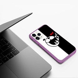 Чехол iPhone 11 Pro матовый MONOKUMA, цвет: 3D-фиолетовый — фото 2