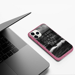 Чехол iPhone 11 Pro матовый Bring Me The Horizon - it comes in waves, цвет: 3D-малиновый — фото 2