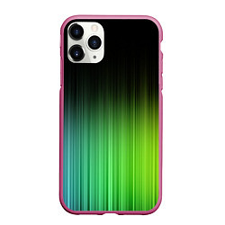 Чехол iPhone 11 Pro матовый Неоновые полосы - Минимализм, цвет: 3D-малиновый