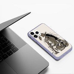 Чехол iPhone 11 Pro матовый Наездница ковбойша, цвет: 3D-светло-сиреневый — фото 2
