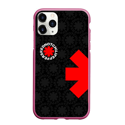 Чехол iPhone 11 Pro матовый RED HOT CHILI PEPPERS / 3D-Малиновый – фото 1