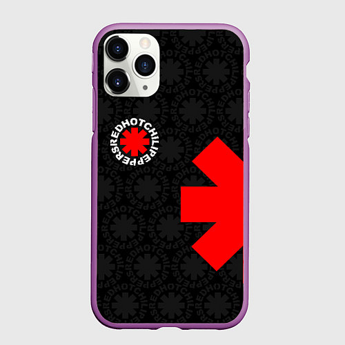 Чехол iPhone 11 Pro матовый RED HOT CHILI PEPPERS / 3D-Фиолетовый – фото 1