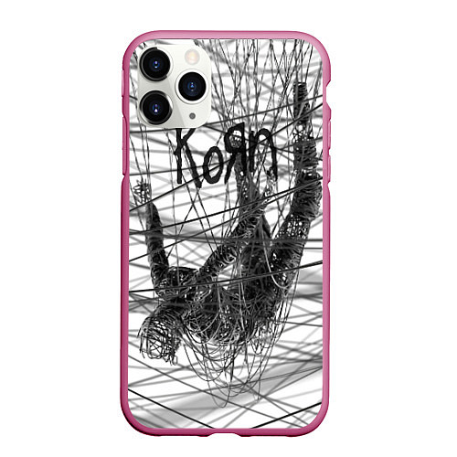 Чехол iPhone 11 Pro матовый Korn: The Nothing / 3D-Малиновый – фото 1