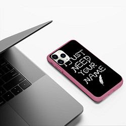Чехол iPhone 11 Pro матовый Your name, цвет: 3D-малиновый — фото 2
