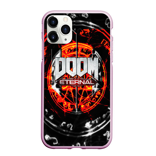 Чехол iPhone 11 Pro матовый DOOM ETERNAL / 3D-Розовый – фото 1