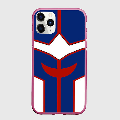 Чехол iPhone 11 Pro матовый ALL MIGHT MY HERO ACADEMIA MHA МОЯ ГЕРОЙСКАЯ АКАДЕ / 3D-Малиновый – фото 1