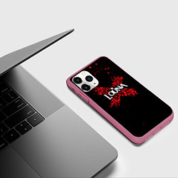 Чехол iPhone 11 Pro матовый Louna, цвет: 3D-малиновый — фото 2