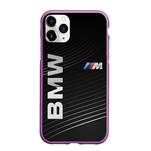 Чехол iPhone 11 Pro матовый BMW / 3D-Фиолетовый – фото 1