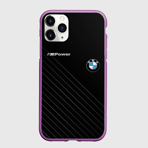Чехол iPhone 11 Pro матовый BMW / 3D-Фиолетовый – фото 1