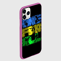 Чехол iPhone 11 Pro матовый Моя геройская академия, цвет: 3D-фиолетовый — фото 2