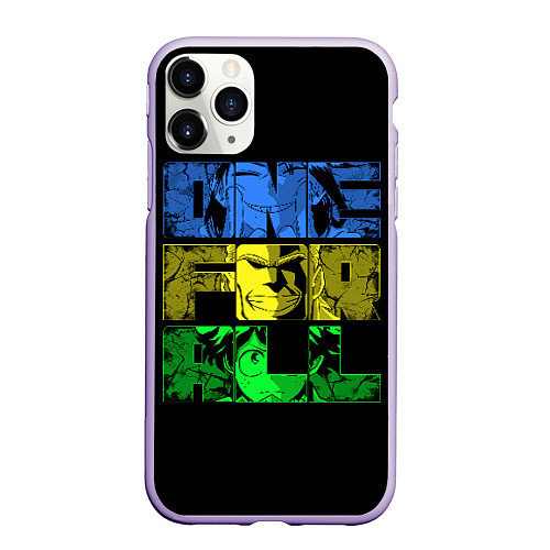 Чехол iPhone 11 Pro матовый Моя геройская академия / 3D-Светло-сиреневый – фото 1
