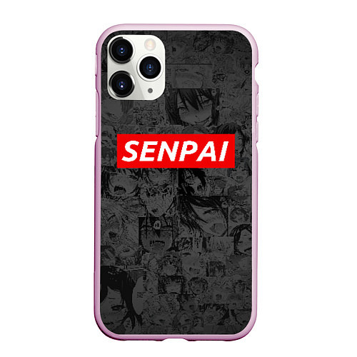 Чехол iPhone 11 Pro матовый SENPAI / 3D-Розовый – фото 1