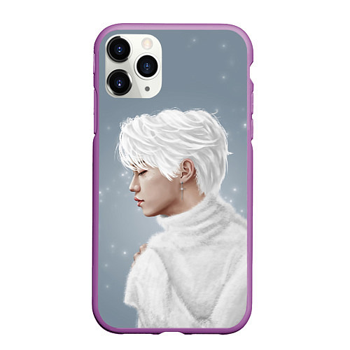 Чехол iPhone 11 Pro матовый Stray Kids / 3D-Фиолетовый – фото 1