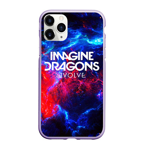 Чехол iPhone 11 Pro матовый IMAGINE DRAGONS / 3D-Светло-сиреневый – фото 1
