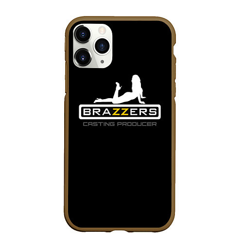 Чехол iPhone 11 Pro матовый Brazzers casting producer / 3D-Коричневый – фото 1
