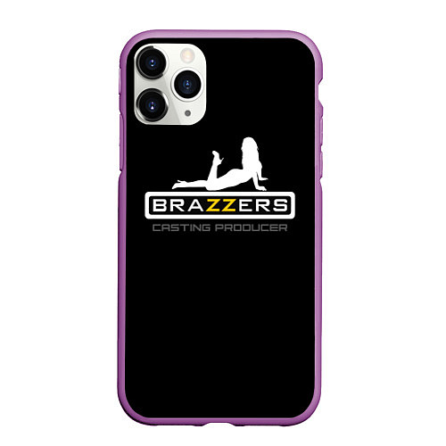 Чехол iPhone 11 Pro матовый Brazzers casting producer / 3D-Фиолетовый – фото 1