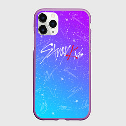 Чехол iPhone 11 Pro матовый STRAY KIDS АВТОГРАФЫ, цвет: 3D-фиолетовый