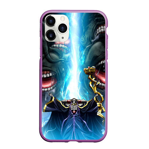 Чехол iPhone 11 Pro матовый Overlord / 3D-Фиолетовый – фото 1