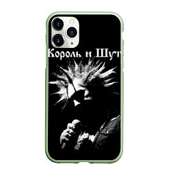 Чехол iPhone 11 Pro матовый Король и Шут Анархия спина, цвет: 3D-салатовый