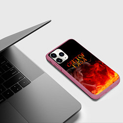 Чехол iPhone 11 Pro матовый Сектор Газа, цвет: 3D-малиновый — фото 2