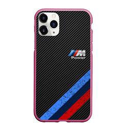 Чехол iPhone 11 Pro матовый BMW КАРБОН