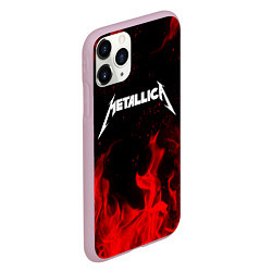 Чехол iPhone 11 Pro матовый METALLICA НА СПИНЕ, цвет: 3D-розовый — фото 2