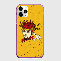 Чехол iPhone 11 Pro матовый GONE Fludd - FIGHT, цвет: 3D-фиолетовый