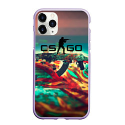 Чехол iPhone 11 Pro матовый CS GO logo abstract