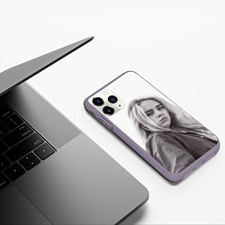 Чехол iPhone 11 Pro матовый BILLIE EILISH, цвет: 3D-серый — фото 2