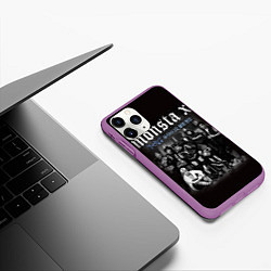 Чехол iPhone 11 Pro матовый Monsta X, цвет: 3D-фиолетовый — фото 2
