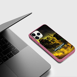 Чехол iPhone 11 Pro матовый Warhammer 40K - Космические Десантники, цвет: 3D-малиновый — фото 2