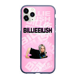 Чехол iPhone 11 Pro матовый Billie Eilish: Pink Mood, цвет: 3D-серый