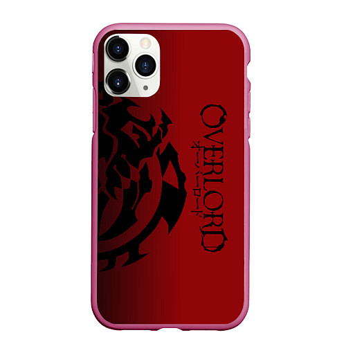 Чехол iPhone 11 Pro матовый Overlord / 3D-Малиновый – фото 1