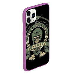 Чехол iPhone 11 Pro матовый Вархаммер - Cadia skull, цвет: 3D-фиолетовый — фото 2