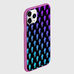 Чехол iPhone 11 Pro матовый Billie Eilish: Neon Pattern, цвет: 3D-фиолетовый — фото 2