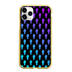 Чехол iPhone 11 Pro матовый Billie Eilish: Neon Pattern