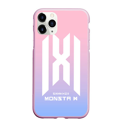 Чехол iPhone 11 Pro матовый Monsta X / 3D-Розовый – фото 1