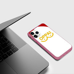 Чехол iPhone 11 Pro матовый ONE PUNCH MAN, цвет: 3D-малиновый — фото 2