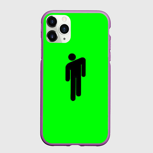 Чехол iPhone 11 Pro матовый BILLIE EILISH / 3D-Фиолетовый – фото 1