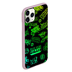 Чехол iPhone 11 Pro матовый BILLIE EILISH: Grunge Graffiti, цвет: 3D-розовый — фото 2