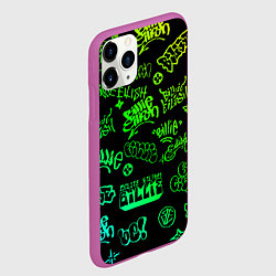 Чехол iPhone 11 Pro матовый BILLIE EILISH: Grunge Graffiti, цвет: 3D-фиолетовый — фото 2