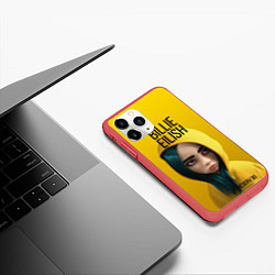 Чехол iPhone 11 Pro матовый BILLIE EILISH: Yellow Girl, цвет: 3D-красный — фото 2