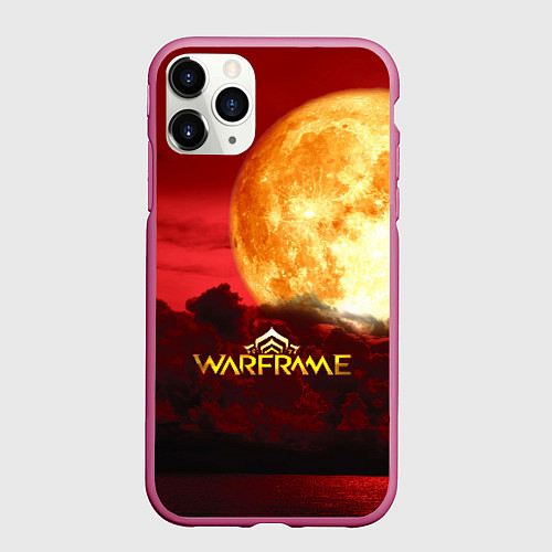 Чехол iPhone 11 Pro матовый Warframe logo game / 3D-Малиновый – фото 1