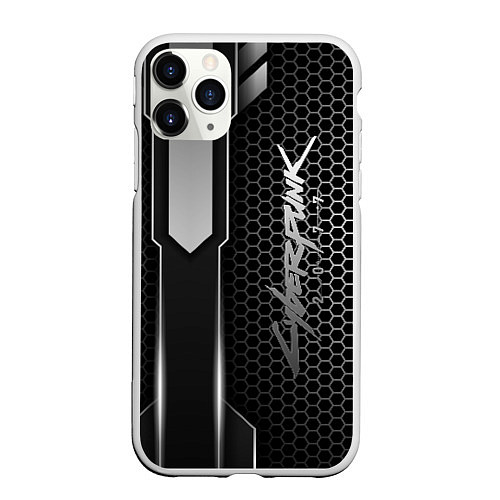 Чехол iPhone 11 Pro матовый Cyberpunk 2077 / 3D-Белый – фото 1