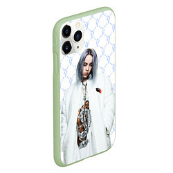 Чехол iPhone 11 Pro матовый BILLIE EILISH: White Fashion, цвет: 3D-салатовый — фото 2