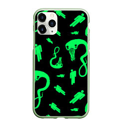 Чехол iPhone 11 Pro матовый BILLIE EILISH: Blohsh & Ghoul, цвет: 3D-салатовый